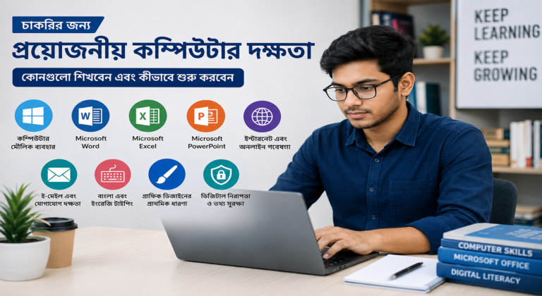 চাকরির জন্য প্রয়োজনীয় কম্পিউটার দক্ষতা